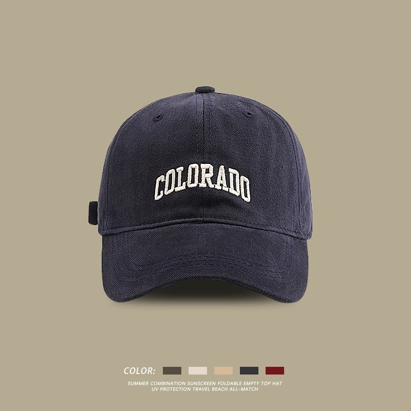 Wide-brimmed sun-protective baseball cap