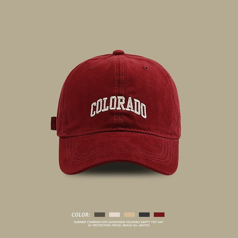 Wide-brimmed sun-protective baseball cap