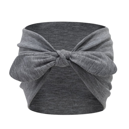Wide-edge rabbit-ear hairband - solid color elastic yoga sports headband