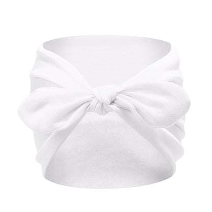 Wide-edge rabbit-ear hairband - solid color elastic yoga sports headband