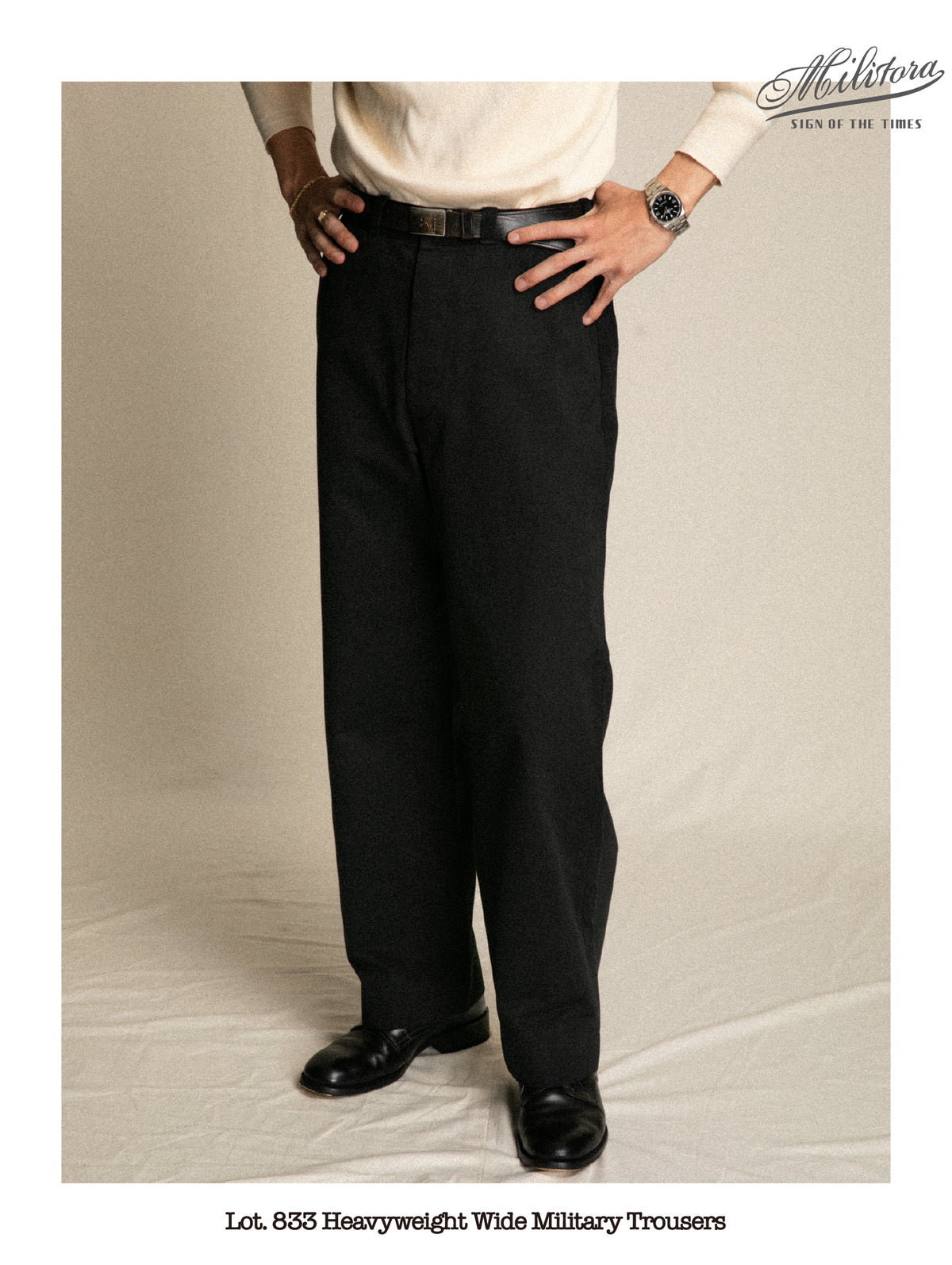 Wide-leg casual pants