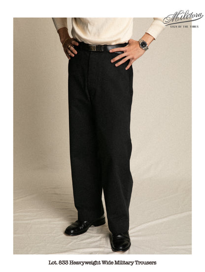 Wide-leg casual pants
