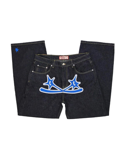 Wide-Leg Denim Pants for Men Hip-Hop Style