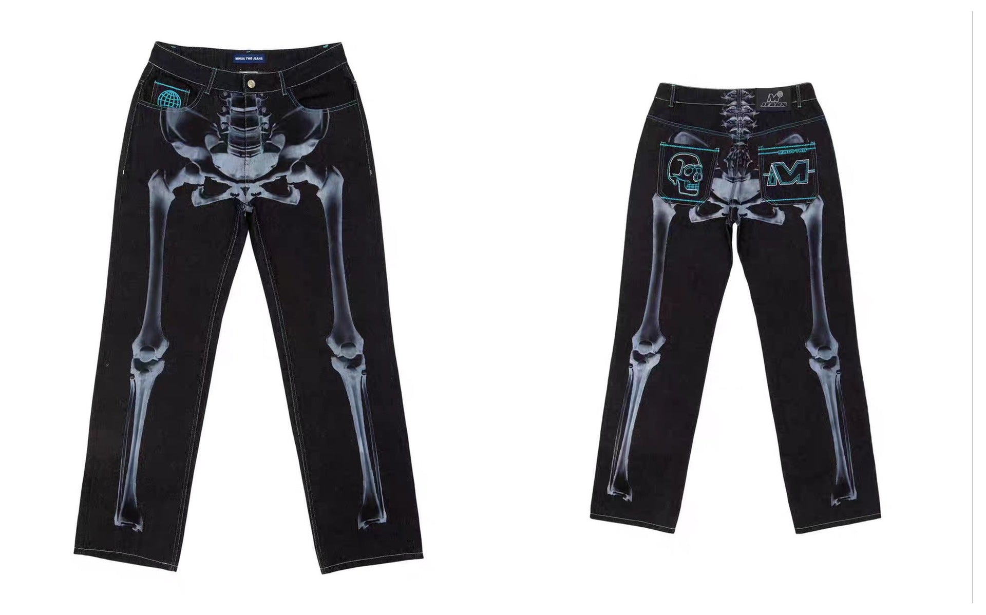 Wide-Leg Denim Pants for Men Hip-Hop Style