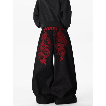 Wide Leg Denim Pants