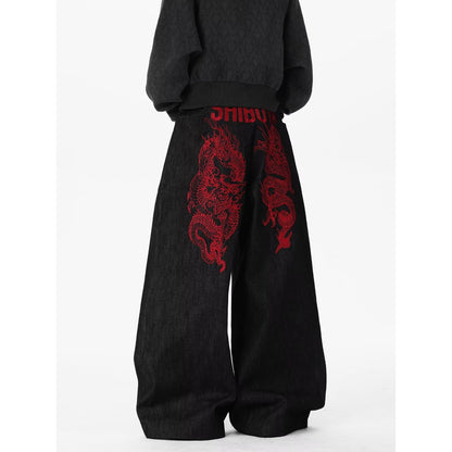 Wide Leg Denim Pants