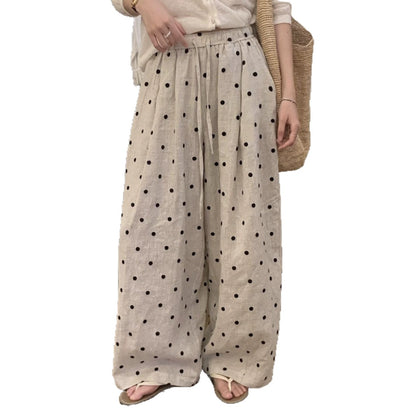Wide-leg floor-length pants
