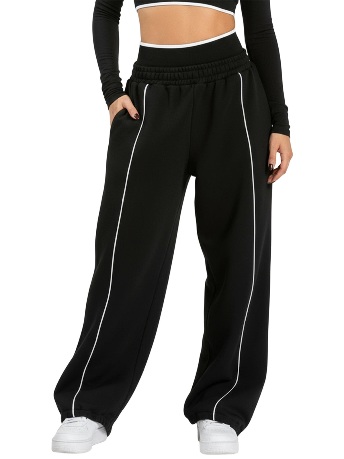 Wide-Leg Sweatpants