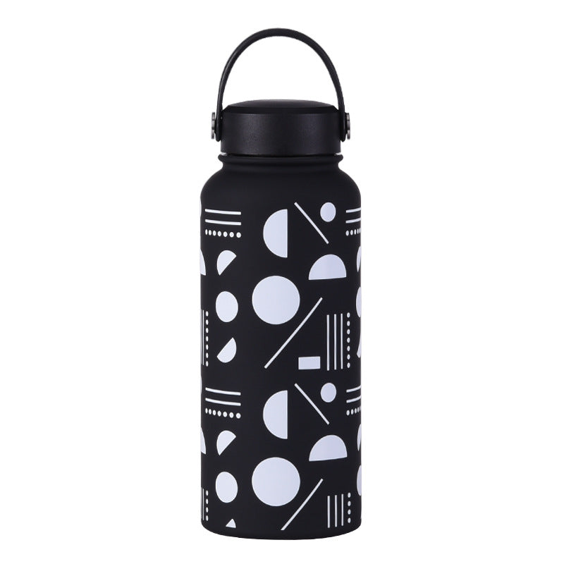 Wide Mouth Insulated Sports Water Bottle with Handle