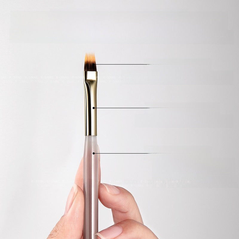 Widened Gold Copper Tube Nail Art Brush for Gradient Designs