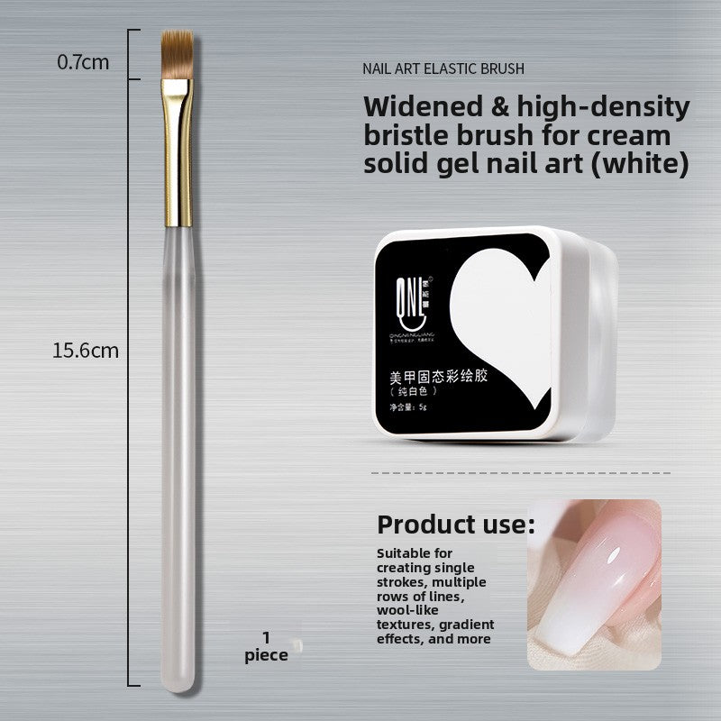 Widened Gold Copper Tube Nail Art Brush for Gradient Designs