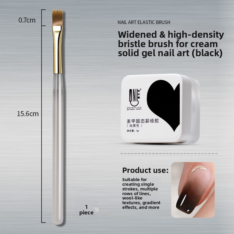 Widened Gold Copper Tube Nail Art Brush for Gradient Designs