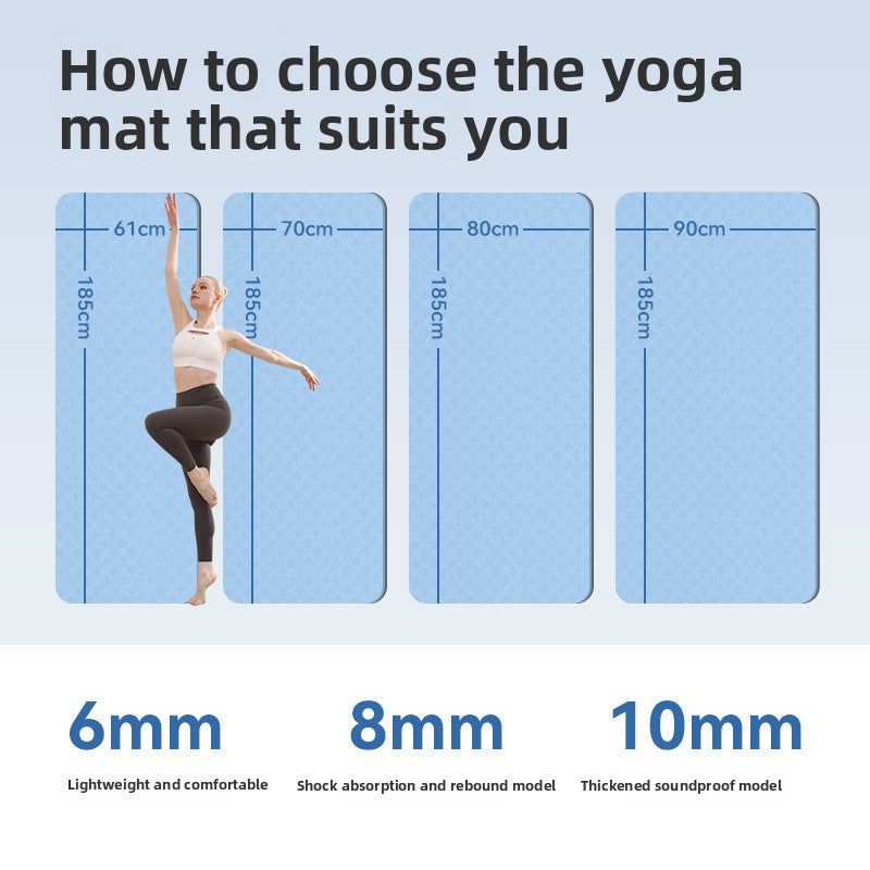 Widened TPE Yoga Mat Thickened Non-Slip Fitness Mat