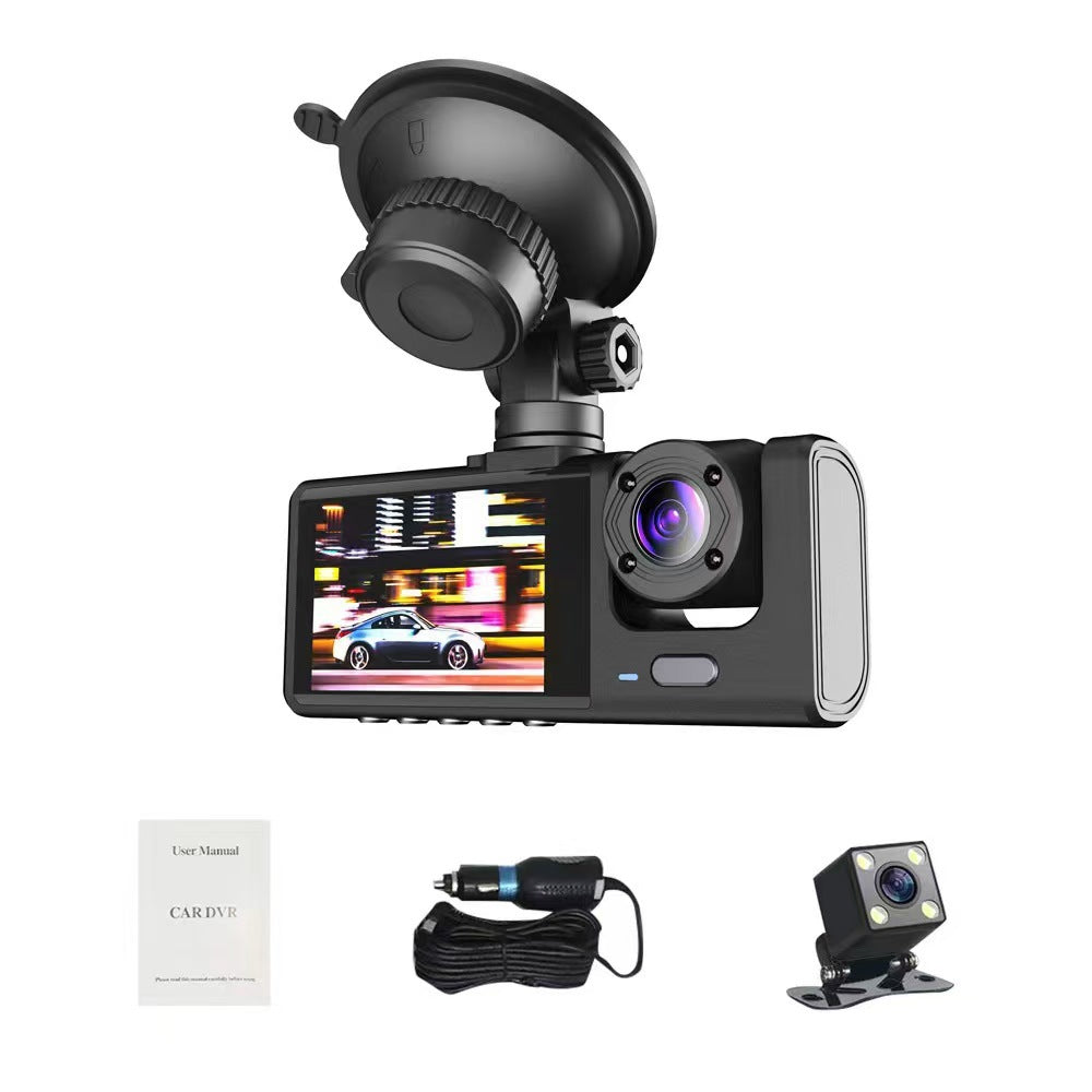 WiFi Car DVR with Triple Lens Night Vision