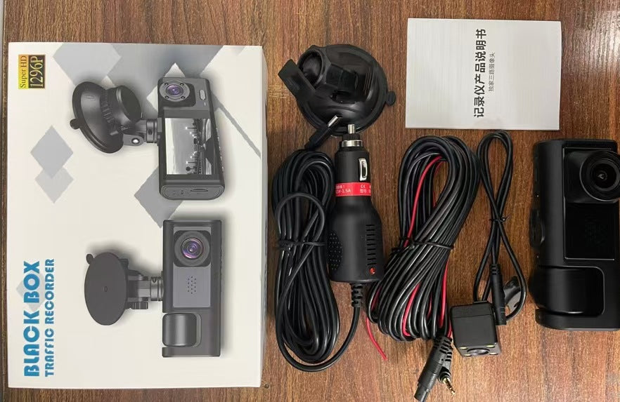 WiFi Car DVR with Triple Lens Night Vision