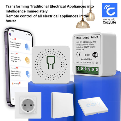 WiFi Mini Smart Switch Remote Timing Control