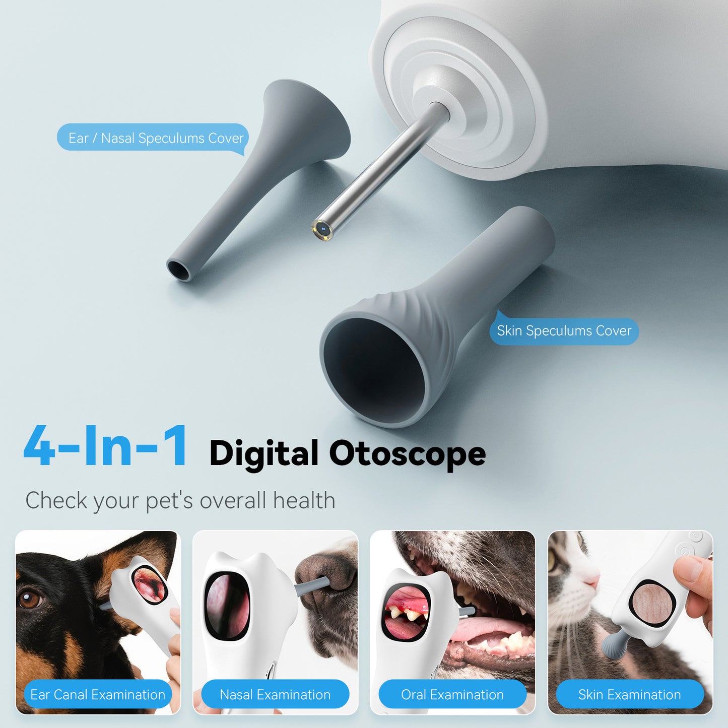 WiFi Pet Ear Canal Endoscope with Animal Euff