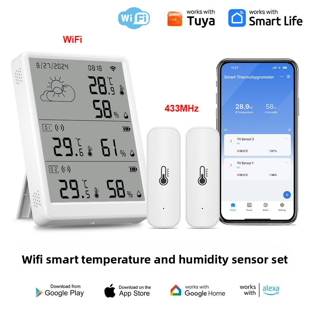 WiFi Temperature Humidity Monitor with Smart Home Integration