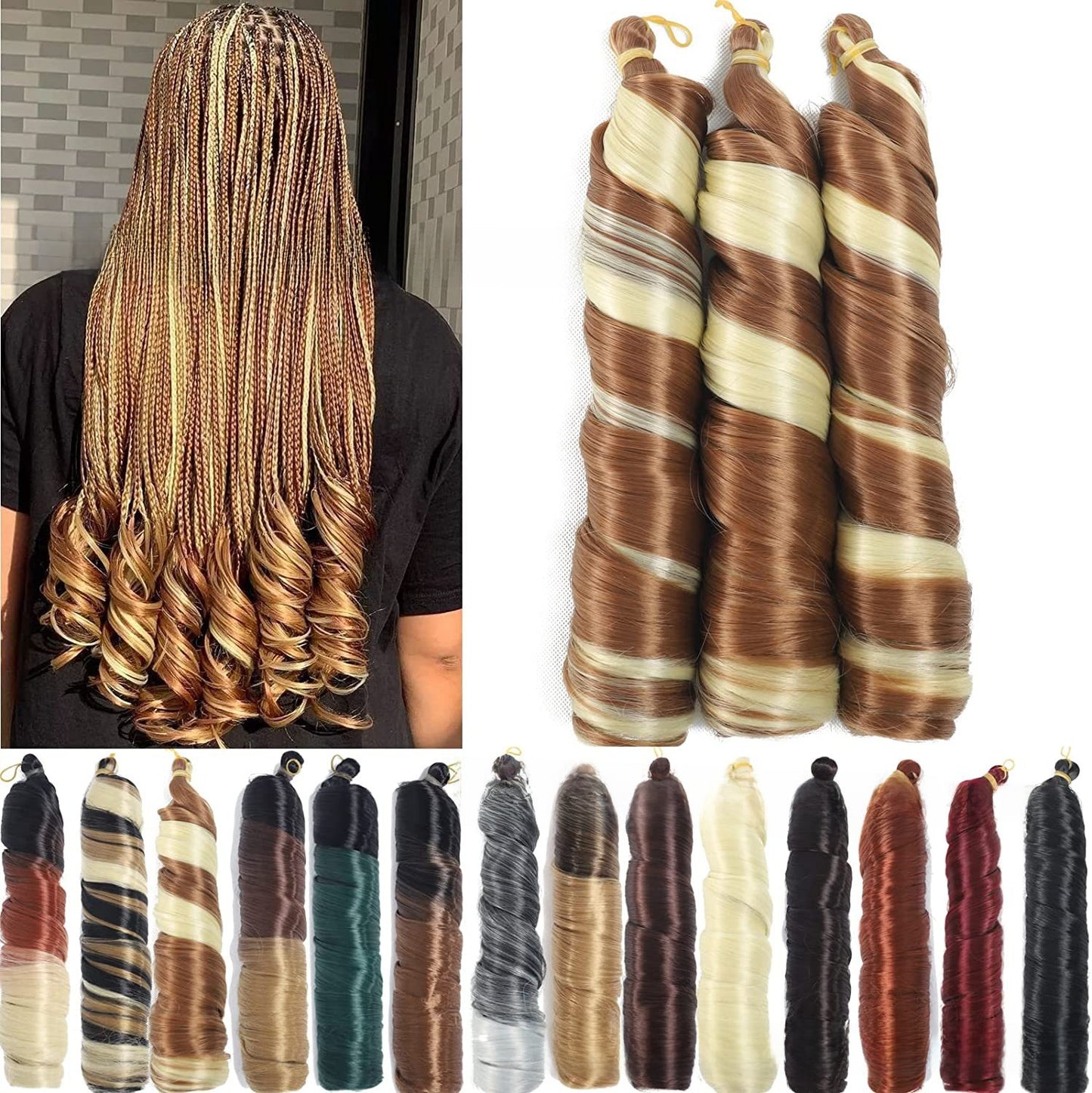 Wig with French Curls, Long Wavy Hair