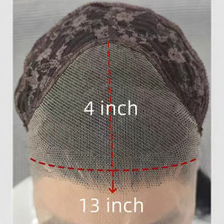 Wig with real human hair strands