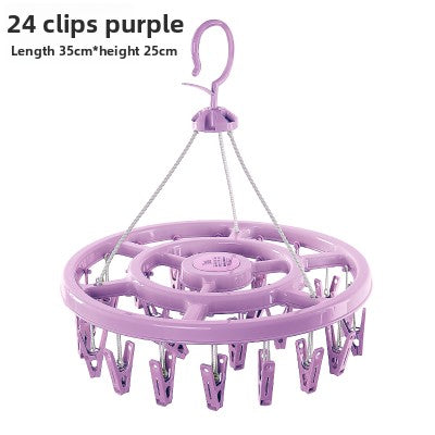 Windproof Clothes Drying Rack with Plastic Clips