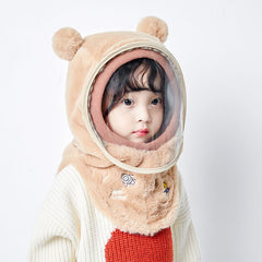 Pink-long ears removable mask
