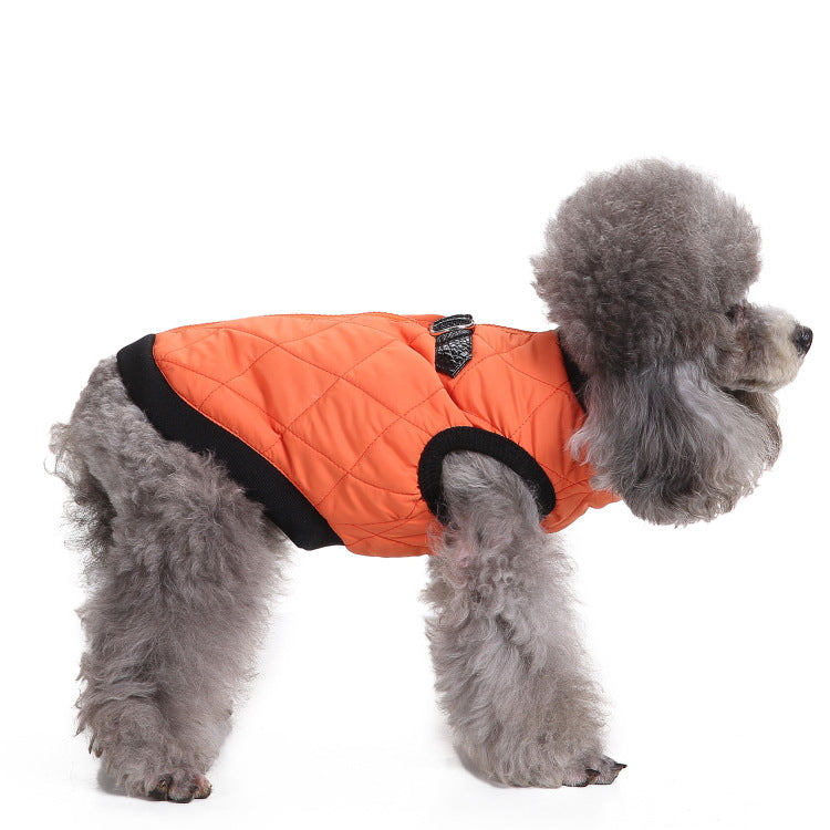 Windproof zippered hooded pet clothing