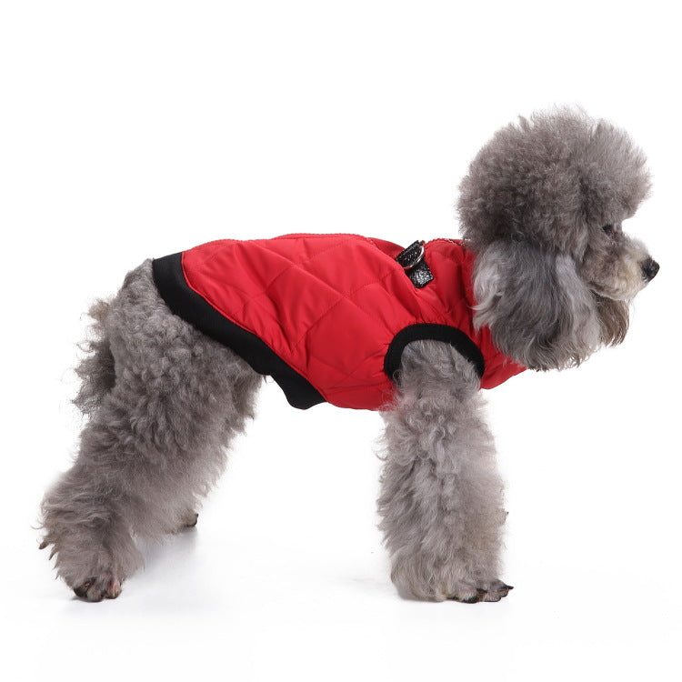 Windproof zippered hooded pet clothing