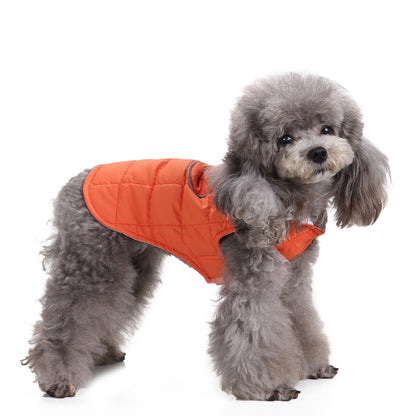 Windproof zippered hooded pet clothing