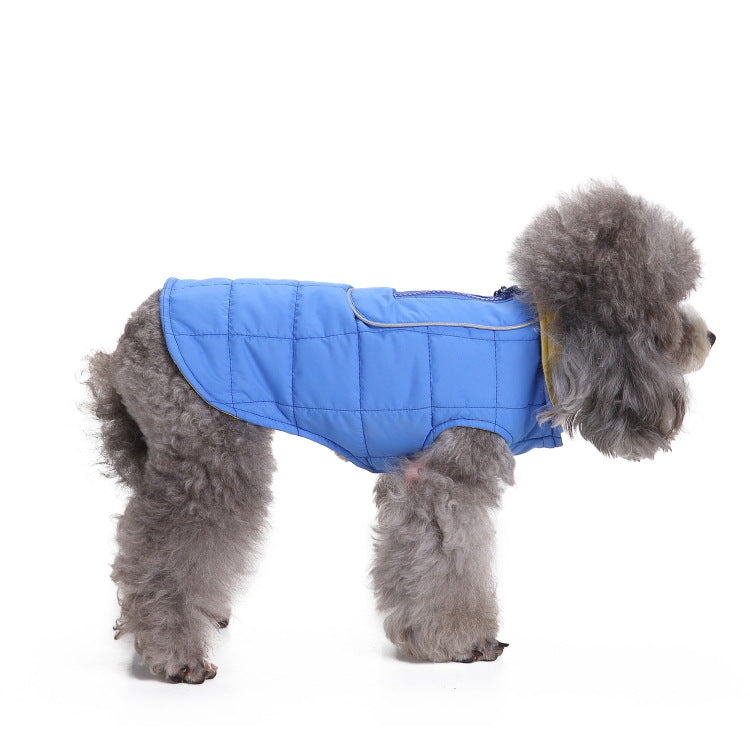 Windproof zippered hooded pet clothing