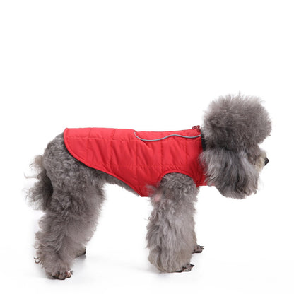 Windproof zippered hooded pet clothing