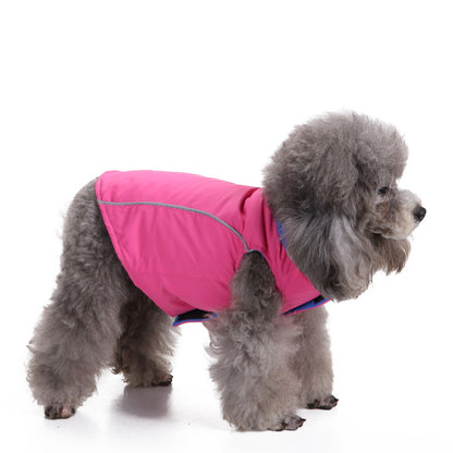 Windproof zippered hooded pet clothing
