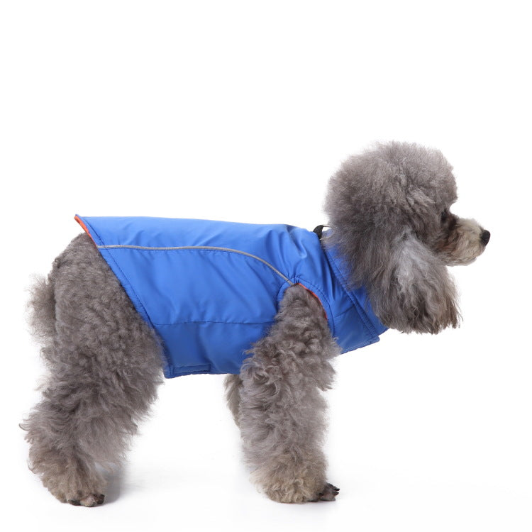 Windproof zippered hooded pet clothing