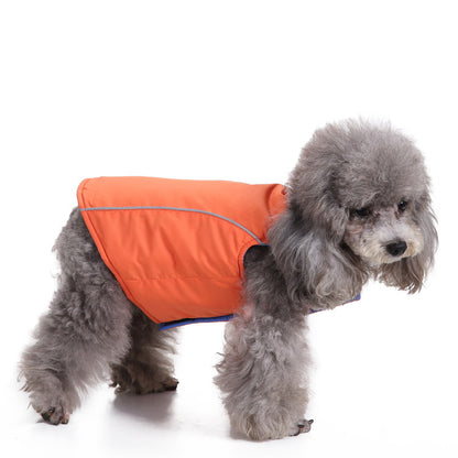 Windproof zippered hooded pet clothing