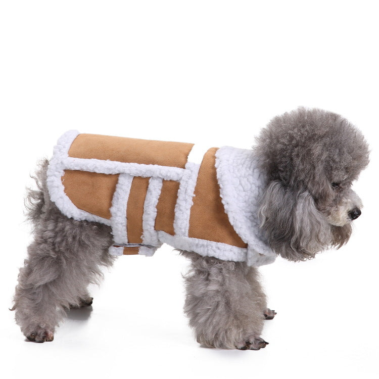 Windproof zippered hooded pet clothing