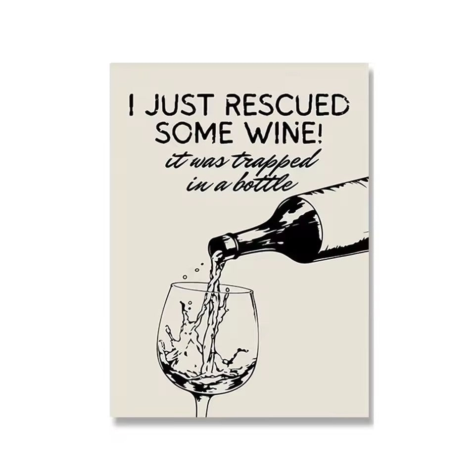 Wine Themed Modern Canvas