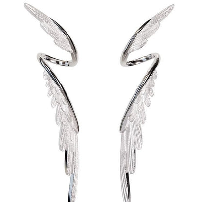Wings Earrings Niche Design Simple Cold Style Retro High-end Fashion New Feather Earrings All-match Accessories
