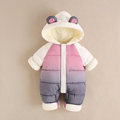 Winter baby fleece sleeping suit