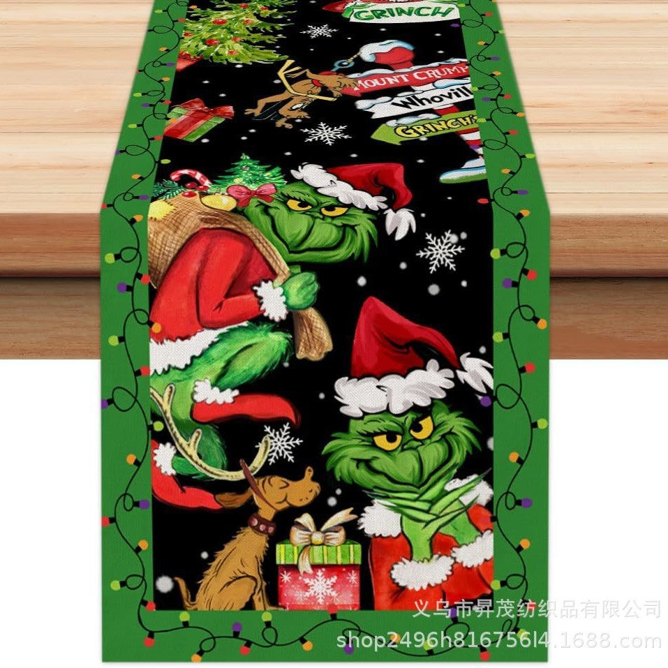 Winter Christmas tablecloth coffee table cloth