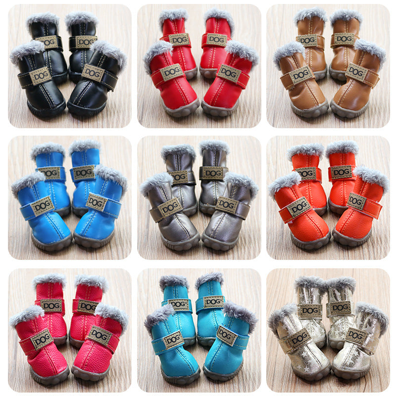 Winter Dog Shoes Non-Slip Warm Protective