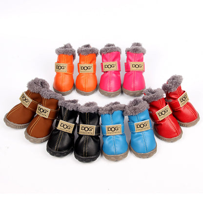 Winter Dog Shoes Non-Slip Warm Protective