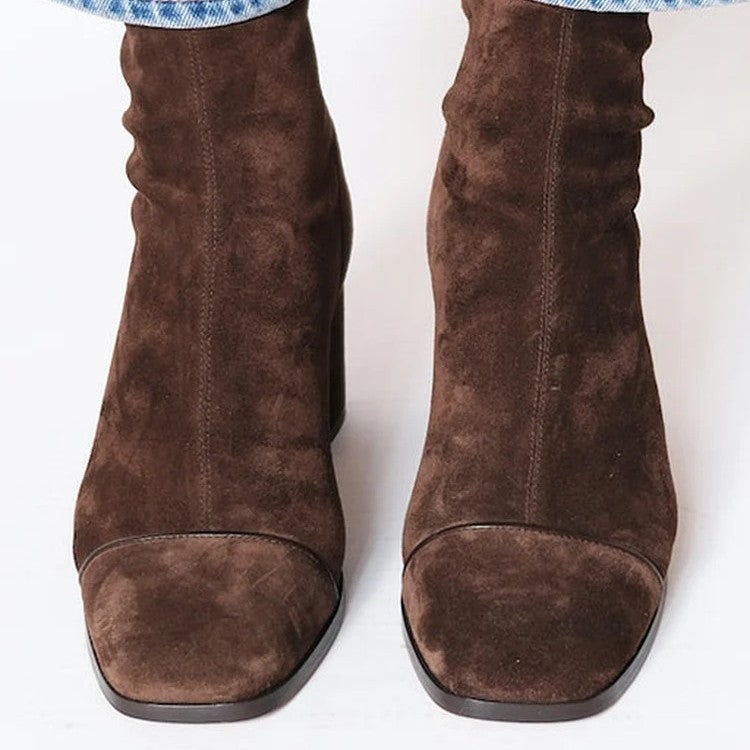 Winter Fashion High Heel Suede Women Boots