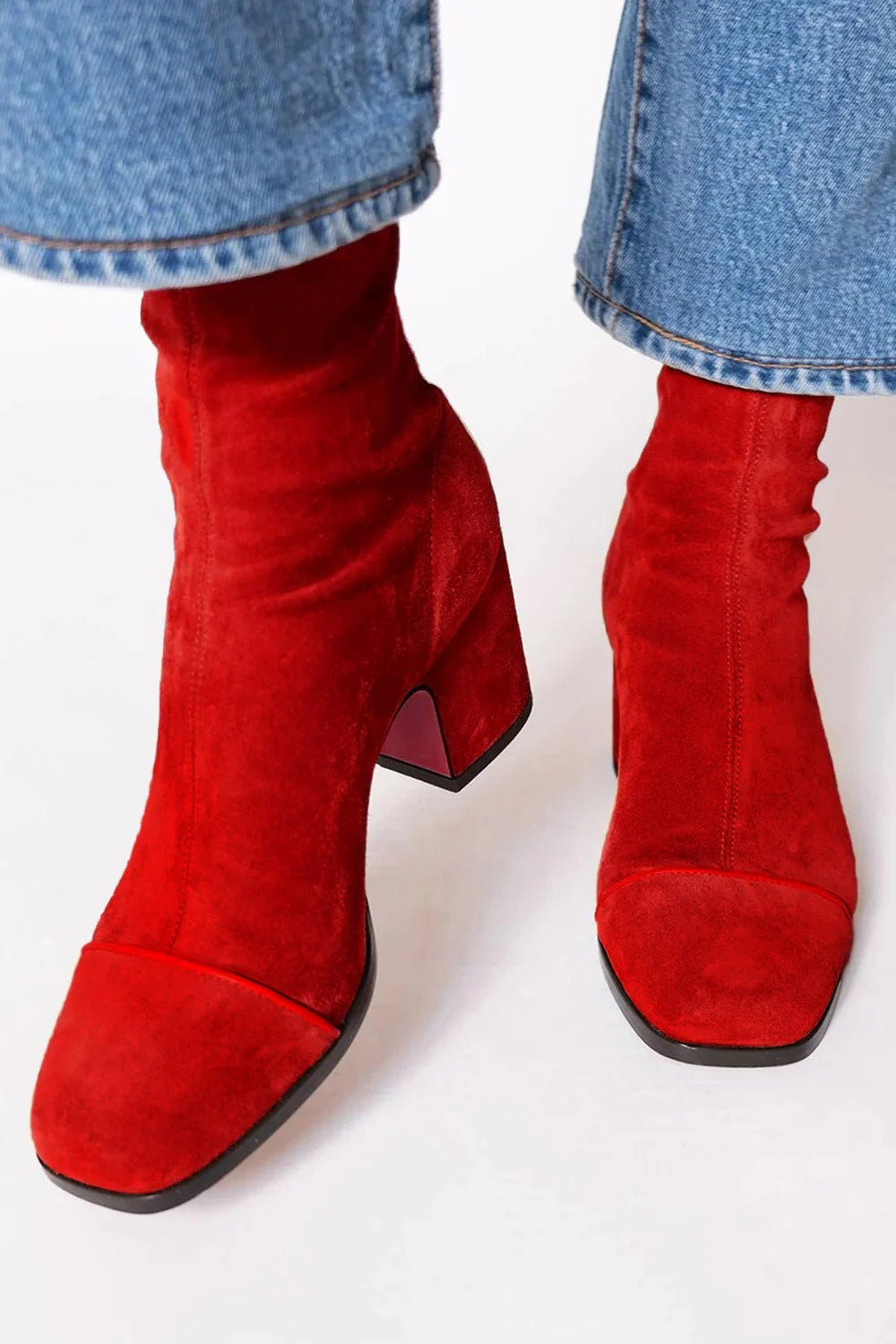 Winter Fashion High Heel Suede Women Boots