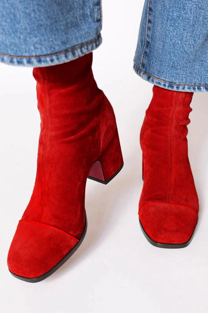 Winter Fashion High Heel Suede Women Boots