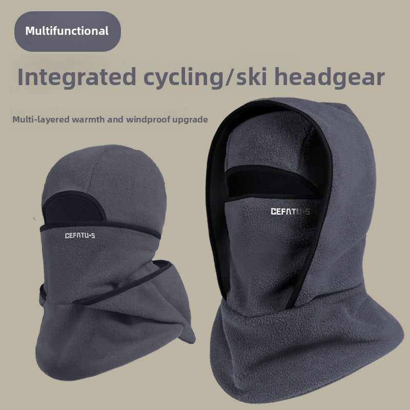 Winter Fleece Hat Neck Gaiter Face Mask