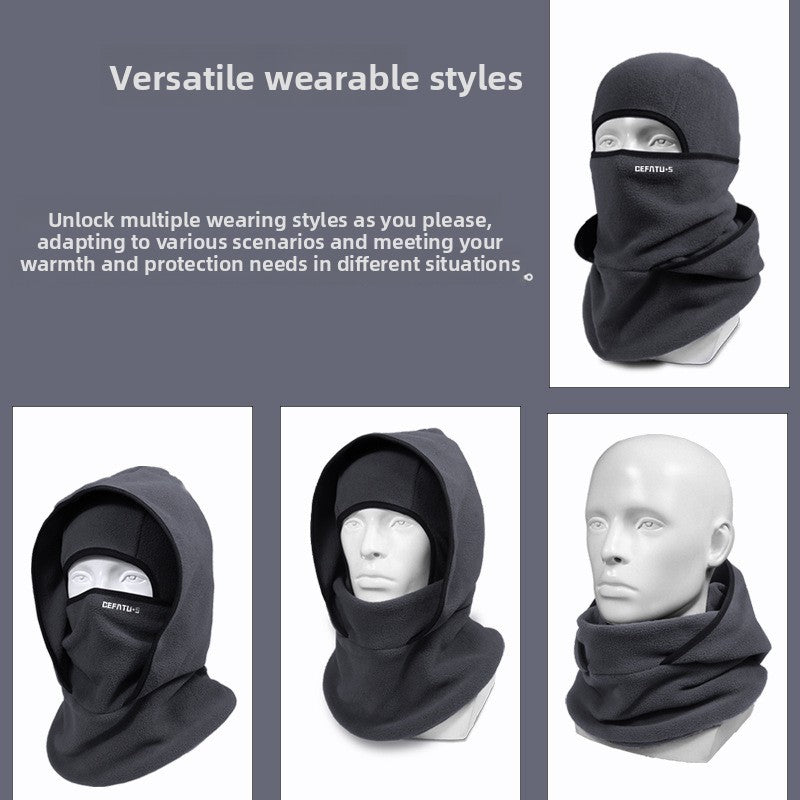 Winter Fleece Hat Neck Gaiter Face Mask
