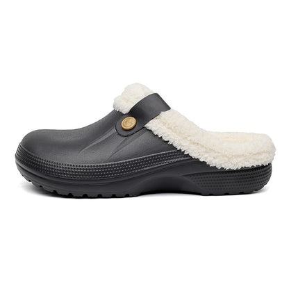 Winter Fleece-Lined Cotton Slippers