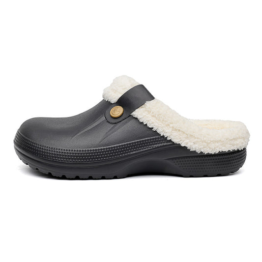 Winter Fleece-Lined Cotton Slippers