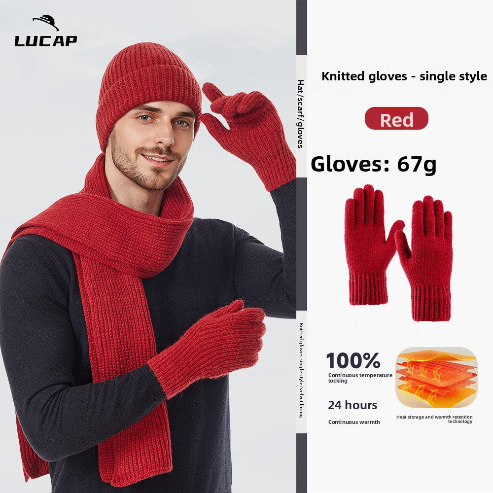 Winter Hat Scarf Gloves Set