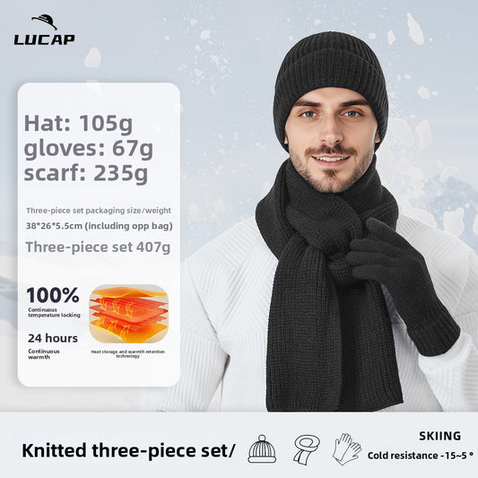 Winter Hat Scarf Gloves Set